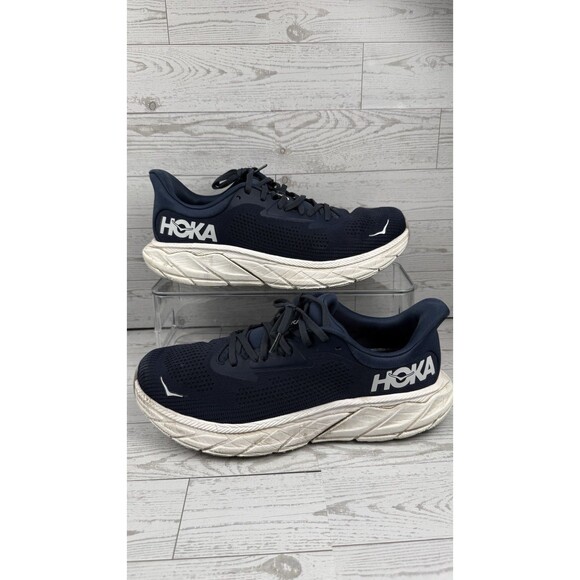 Hoka One One Other - Hoka One One Navy Blue and White Athletic Running Shoes